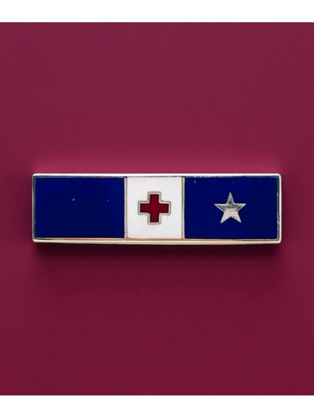 Vtg American Red Cross ARC 10 Year Service Bar Pin Cross and Star Collectible